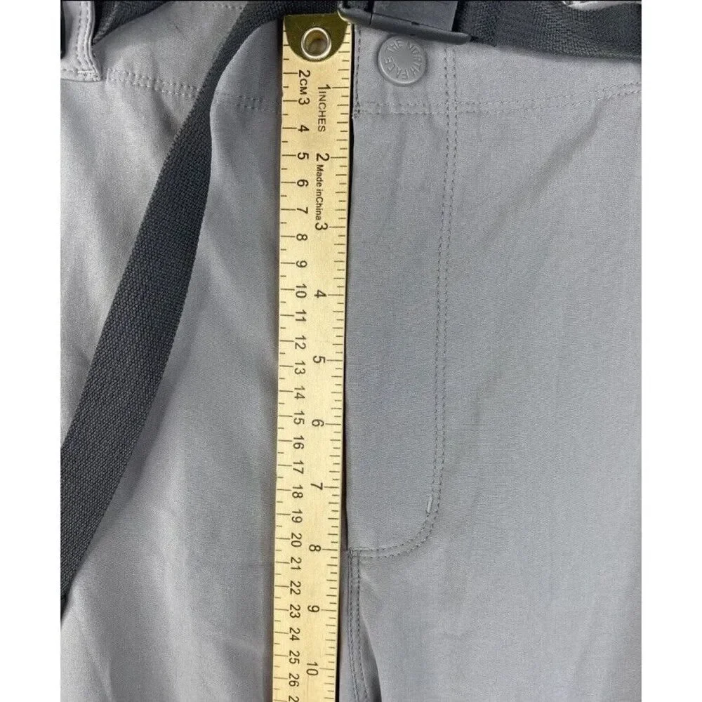 The North Face Shorts Mens 40‎ Gray Pockets Zip Belt Inseam 12